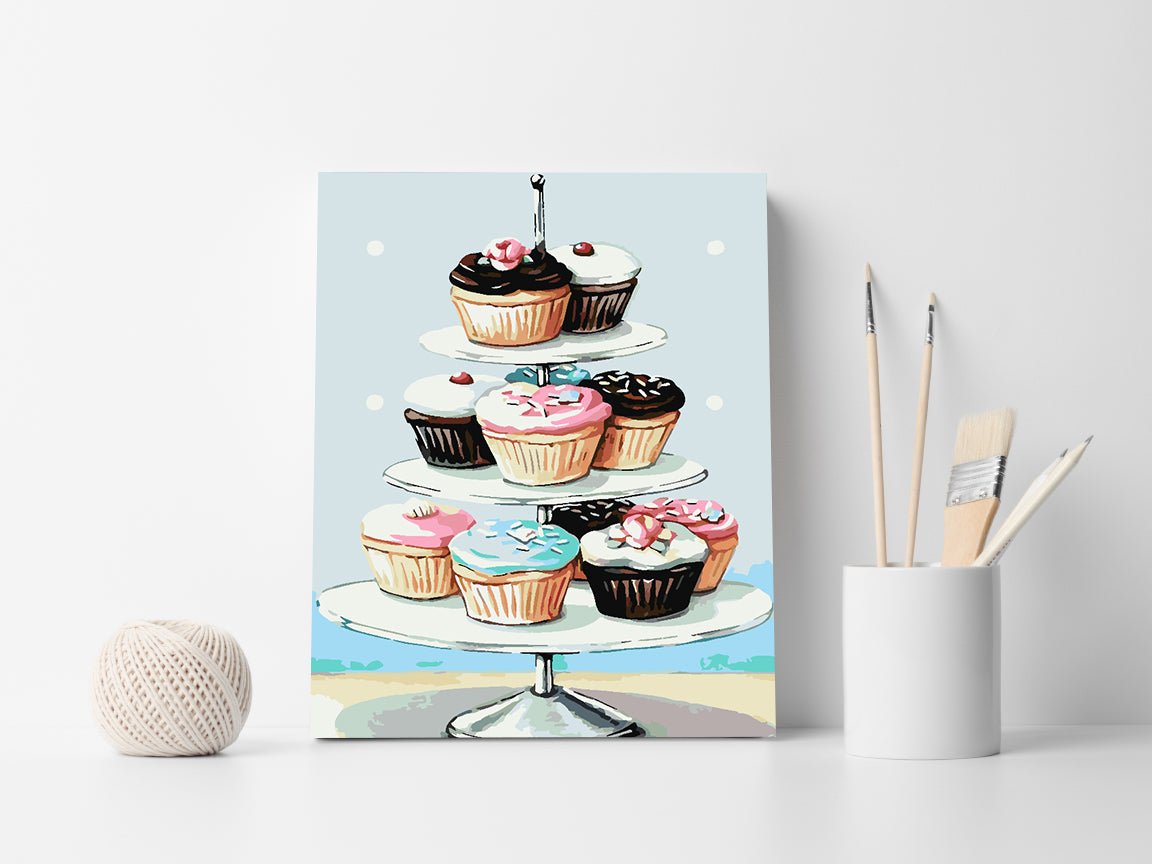 Pictura pe numere - Cupcakes 4468