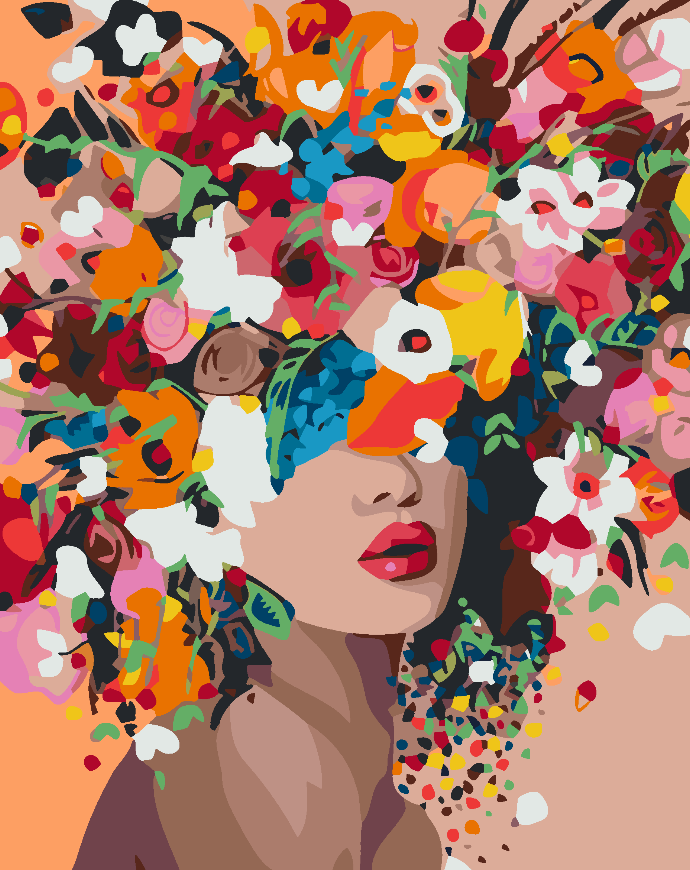 Pictura pe numere - Flower Head 4568
