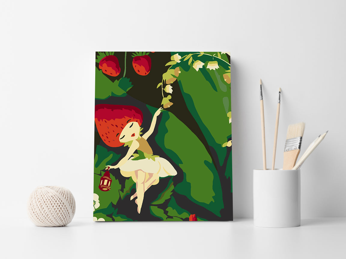 Peinture par numéros - Petite fille à la fraise 4643