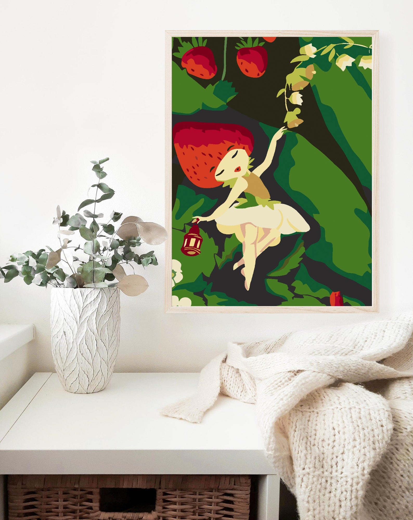 Peinture par numéros - Petite fille à la fraise 4643