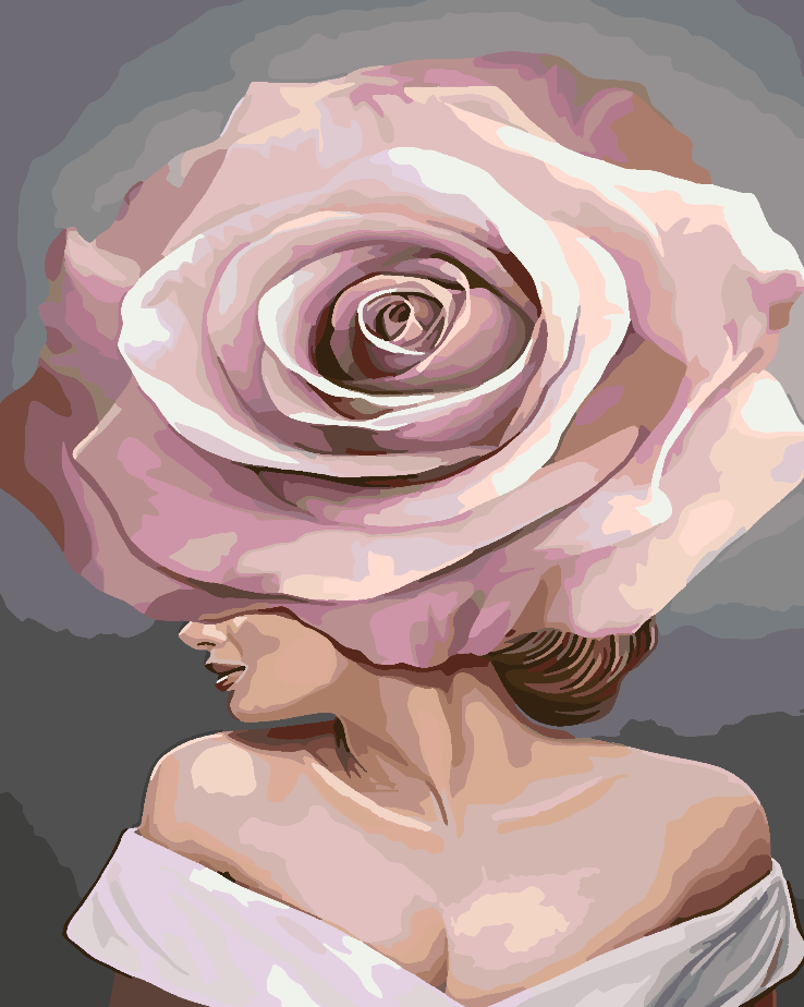 Peinture par numéros - Tête de fleur 4683