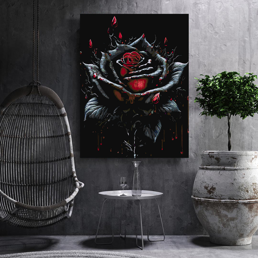 Peinture par numéros - Rose Noire 4694