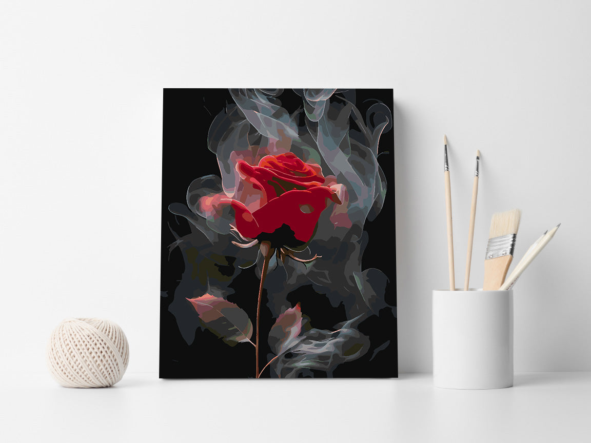 Peinture par numéros - Rose rouge 4695