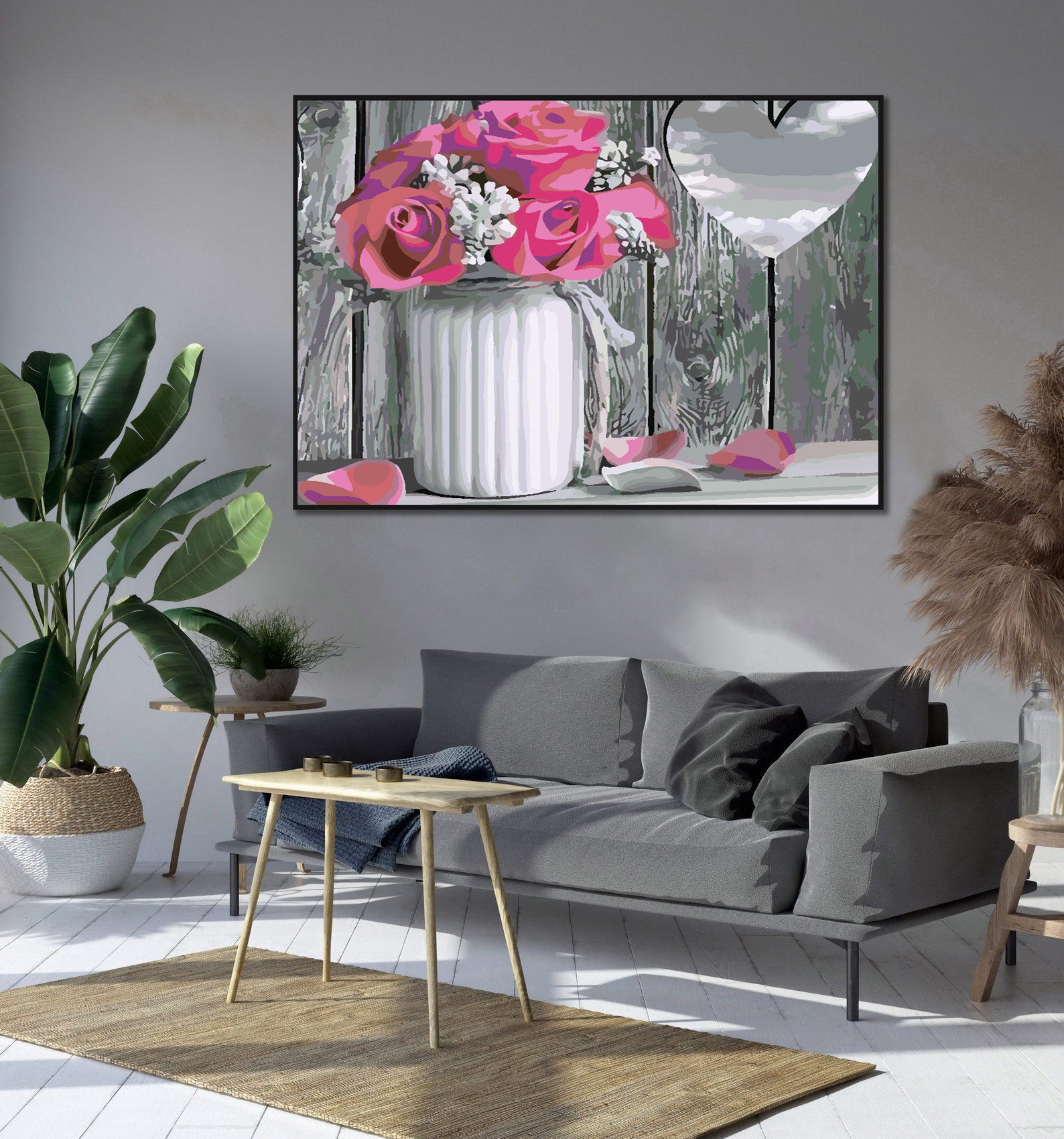 Peinture par numéros - Fleurs dans un vase 4713
