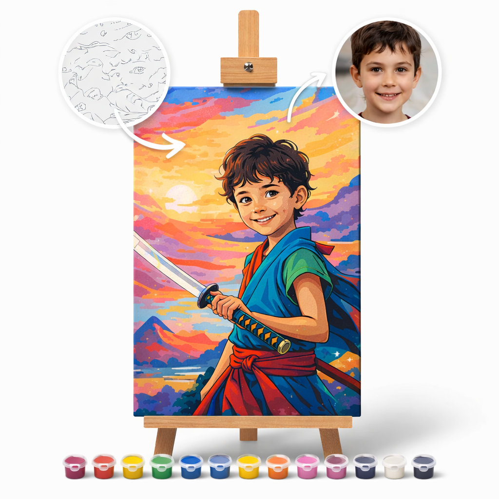 Pictură Personalizată pe Numere – Samurai Kid