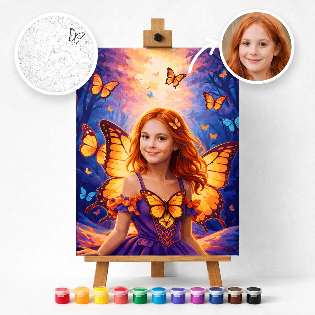 Pictură Personalizată pe Numere – Little Butterfly