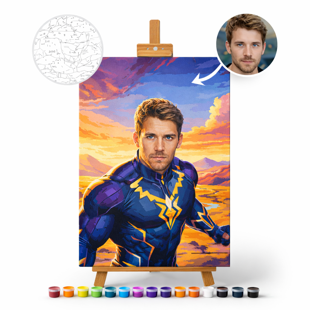 Pictură Personalizată pe Numere – The Hero