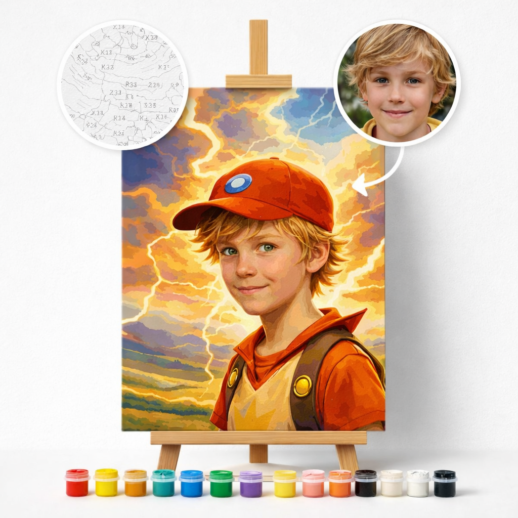 Pictură Personalizată pe Numere – Băiatul Fulger