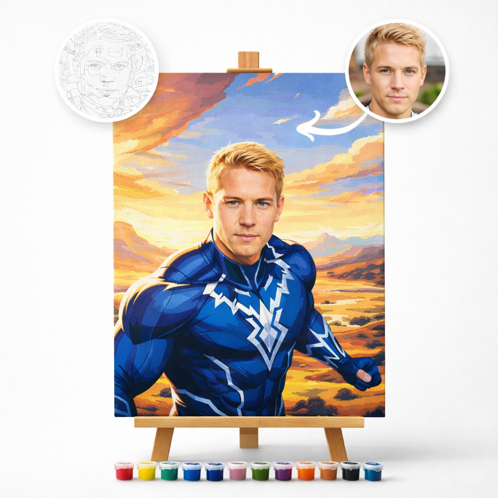 Pictură Personalizată pe Numere – The Hero