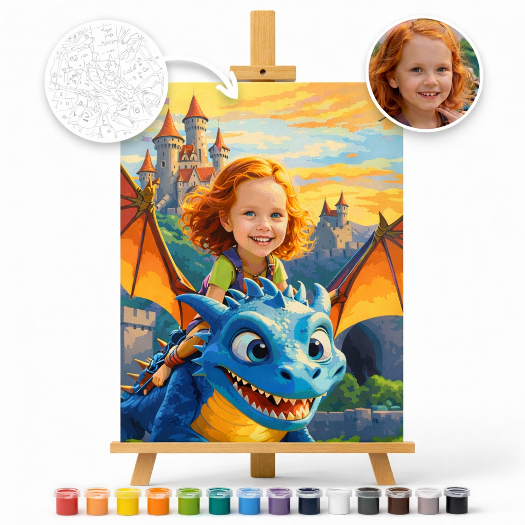 Pictură Personalizată pe Numere – My Little Dragon