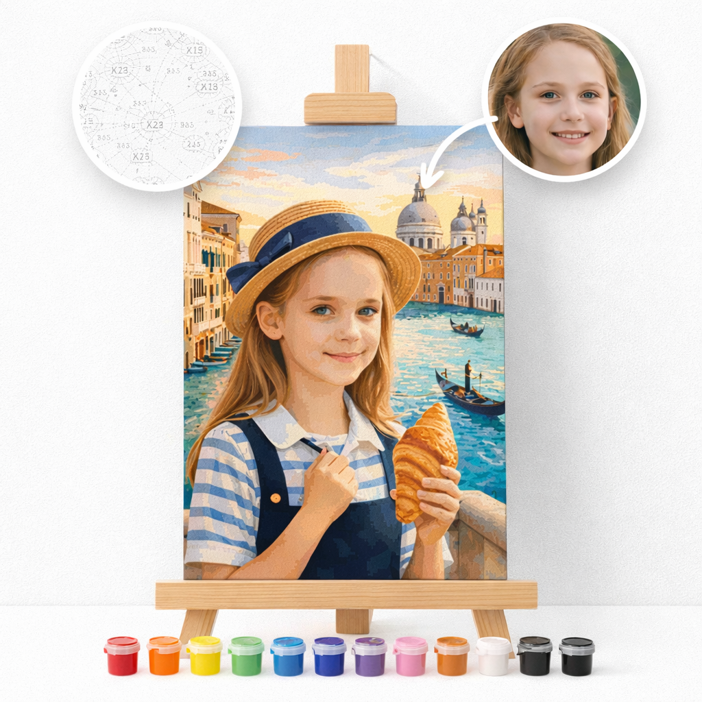 Pictură Personalizată pe Numere – Croissant în Veneția