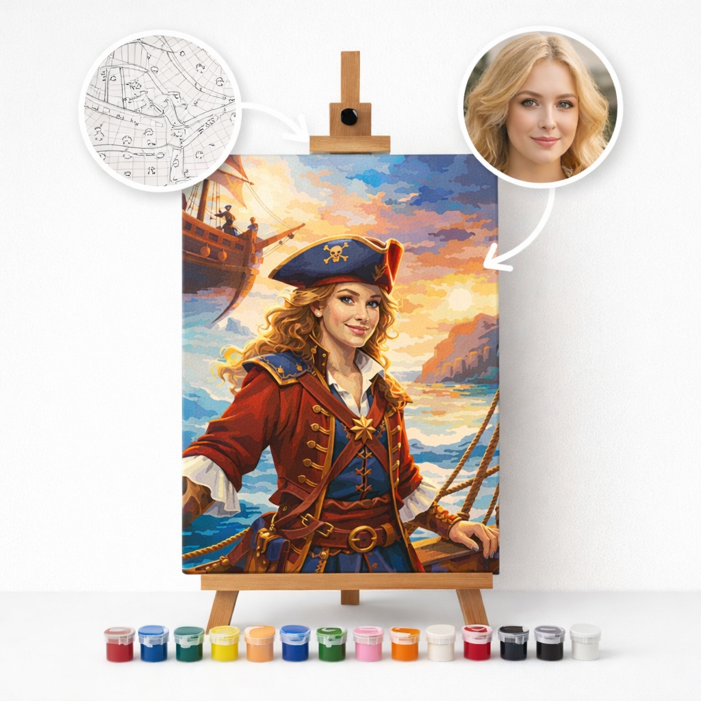 Pictură Personalizată pe Numere – Căpitanul Corabiei