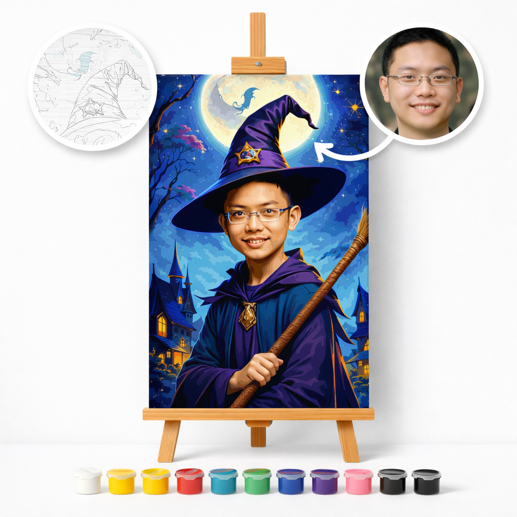Pictură Personalizată pe Numere – Micul Vrăjitor