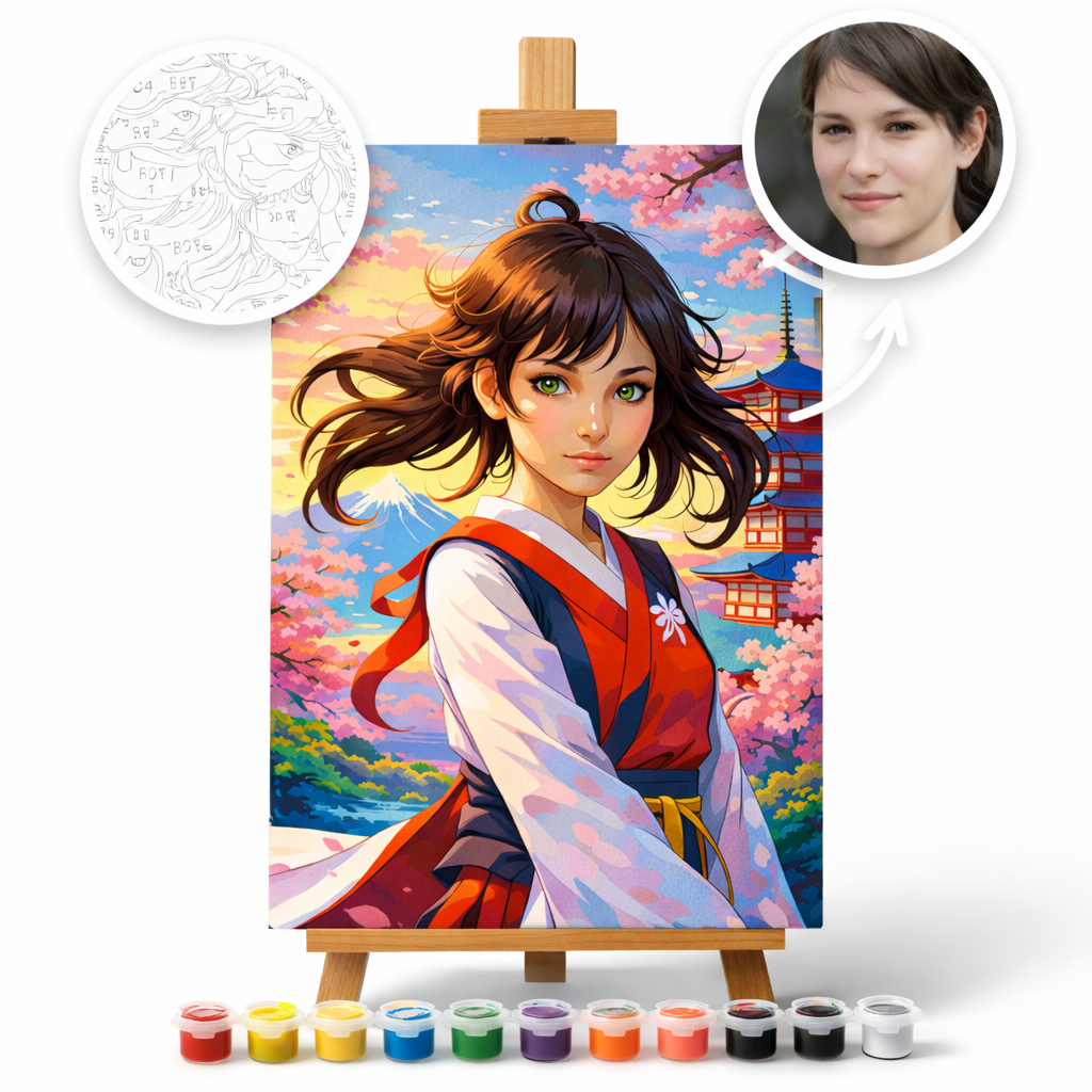 Pictură Personalizată pe Numere – Stil Japonez