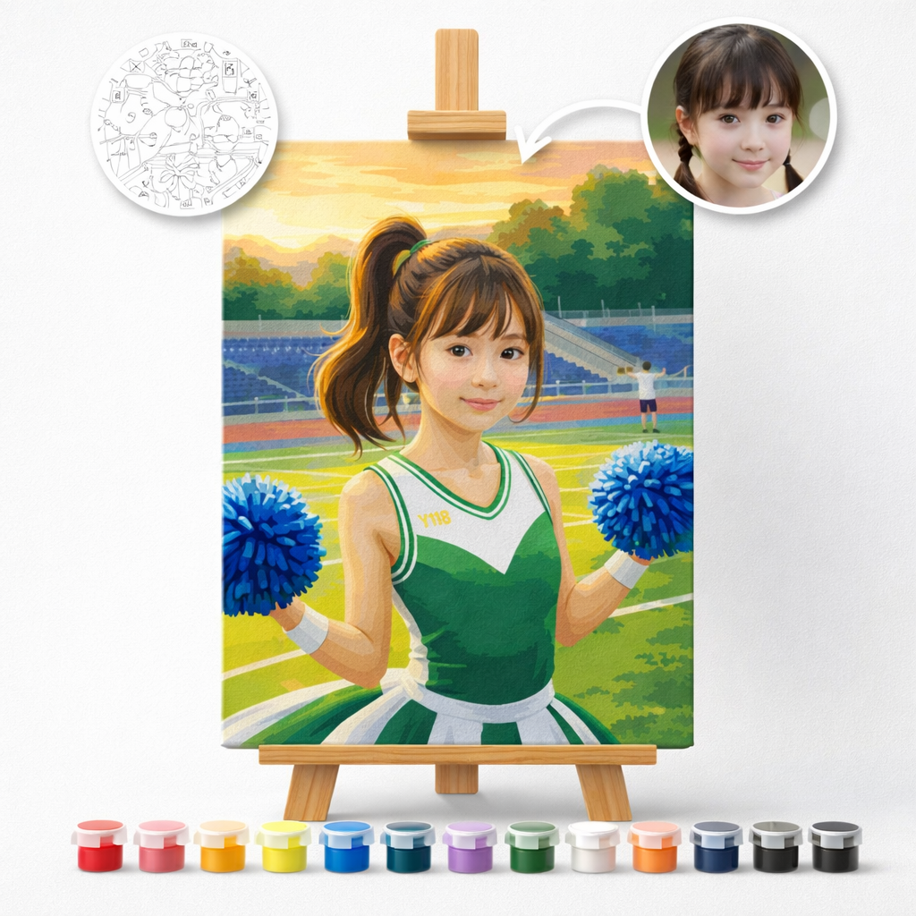 Pictură Personalizată pe Numere – Mica Majoretă