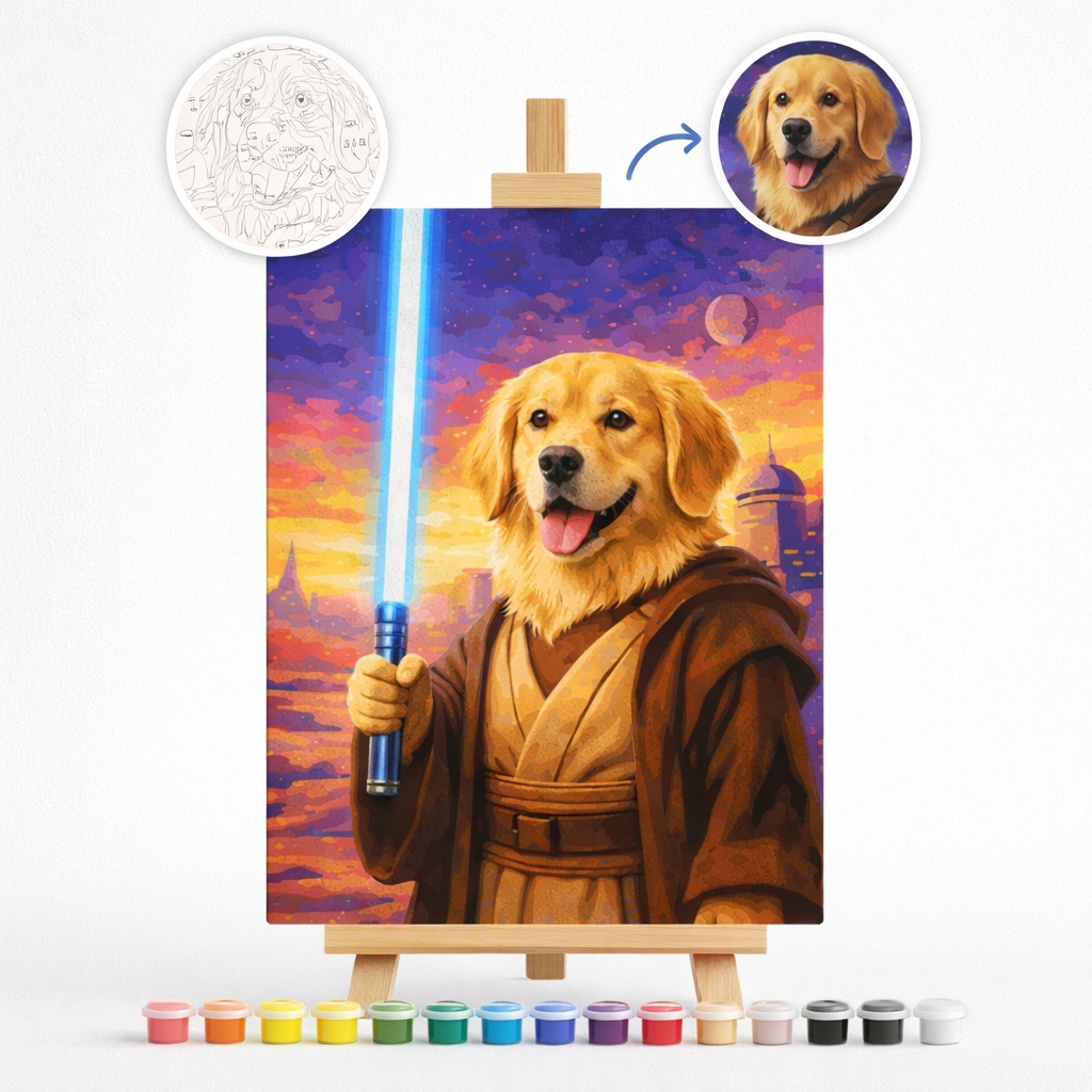 Pictură Personalizată pe Numere – Câinele din Star Wars