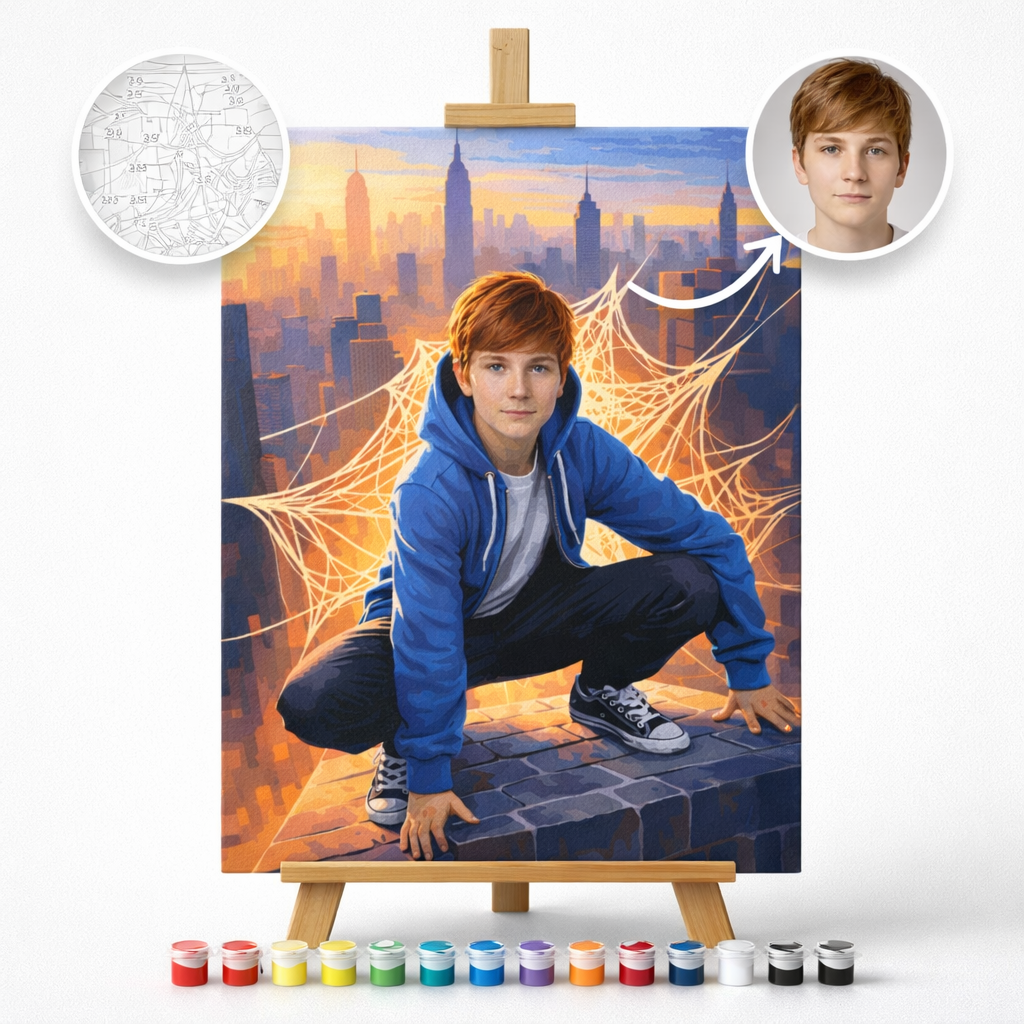 Pictură Personalizată pe Numere – Băiatul Păianjen