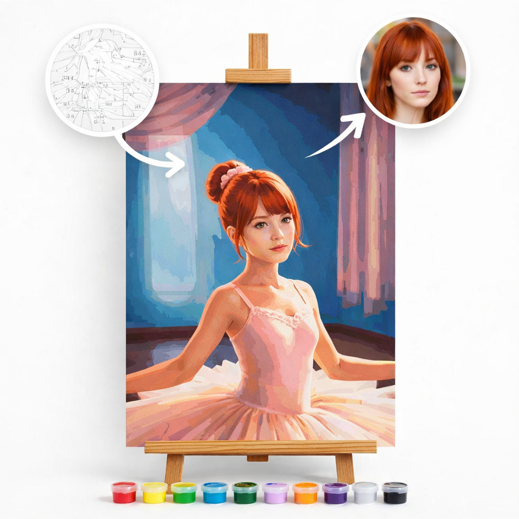 Pictură Personalizată pe Numere – Mica Balerină