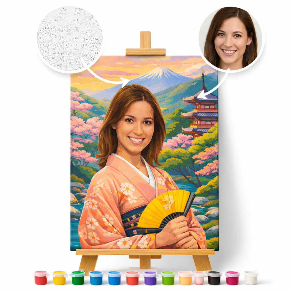 Pictură Personalizată pe Numere – Peisaj Japonez