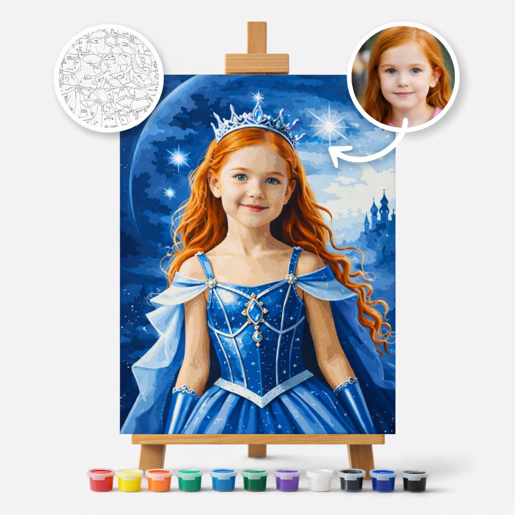 Pictură Personalizată pe Numere – Prințesa Stelelor