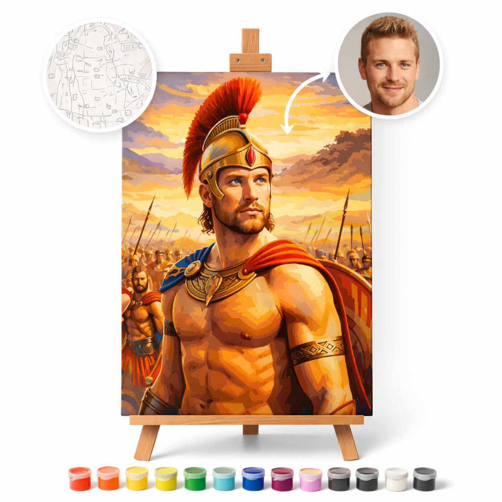 Pictură Personalizată pe Numere – Comandantul Spartan