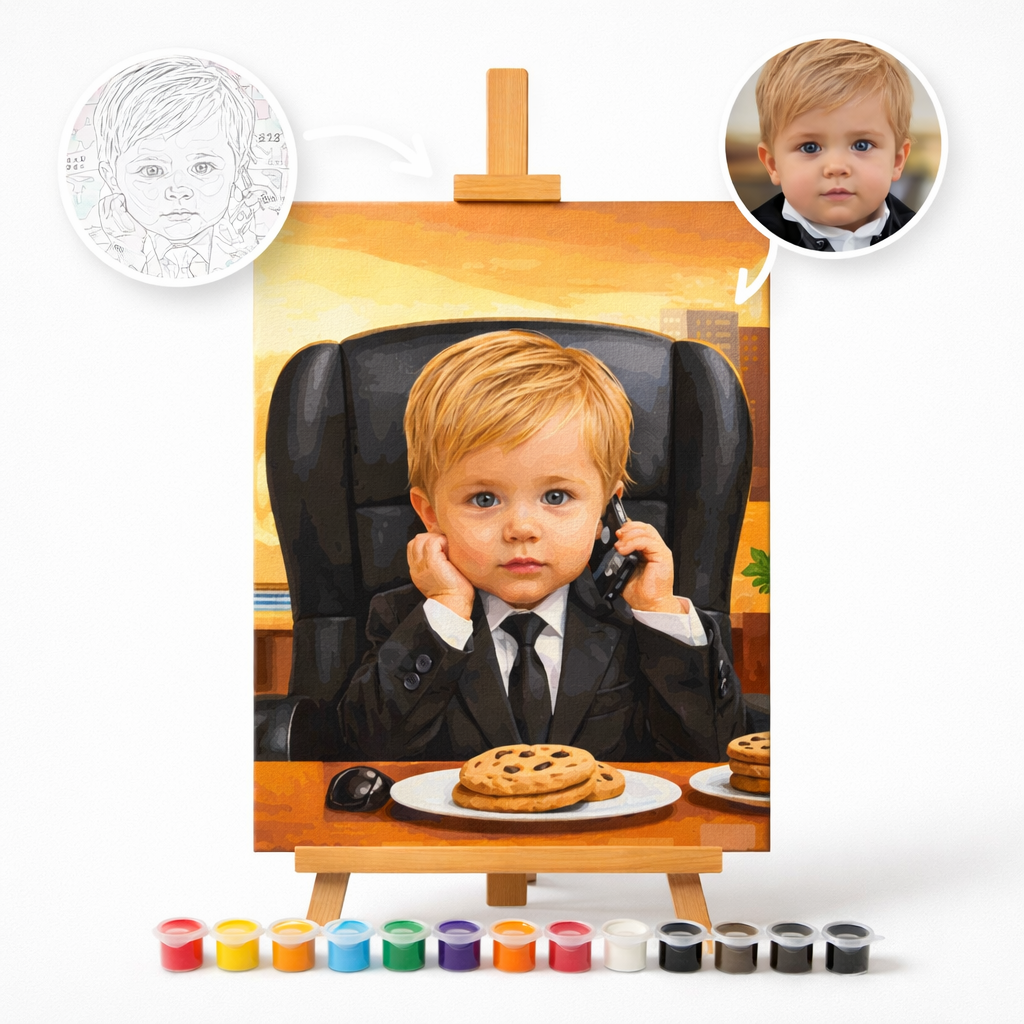 Pictură Personalizată pe Numere – Micul CEO