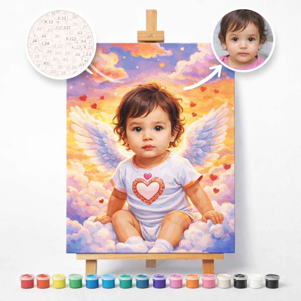 Pictură Personalizată pe Numere – Aripile Inocenței