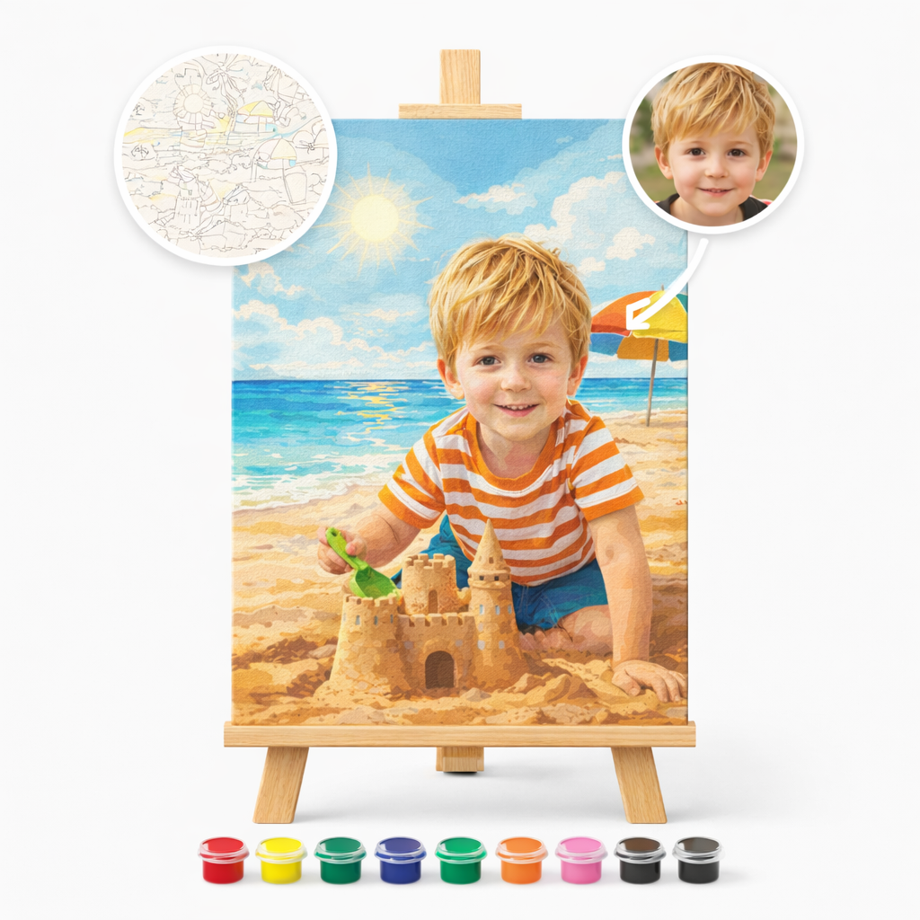 Pictura Personalizata pe Numere – Castelul de Nisip
