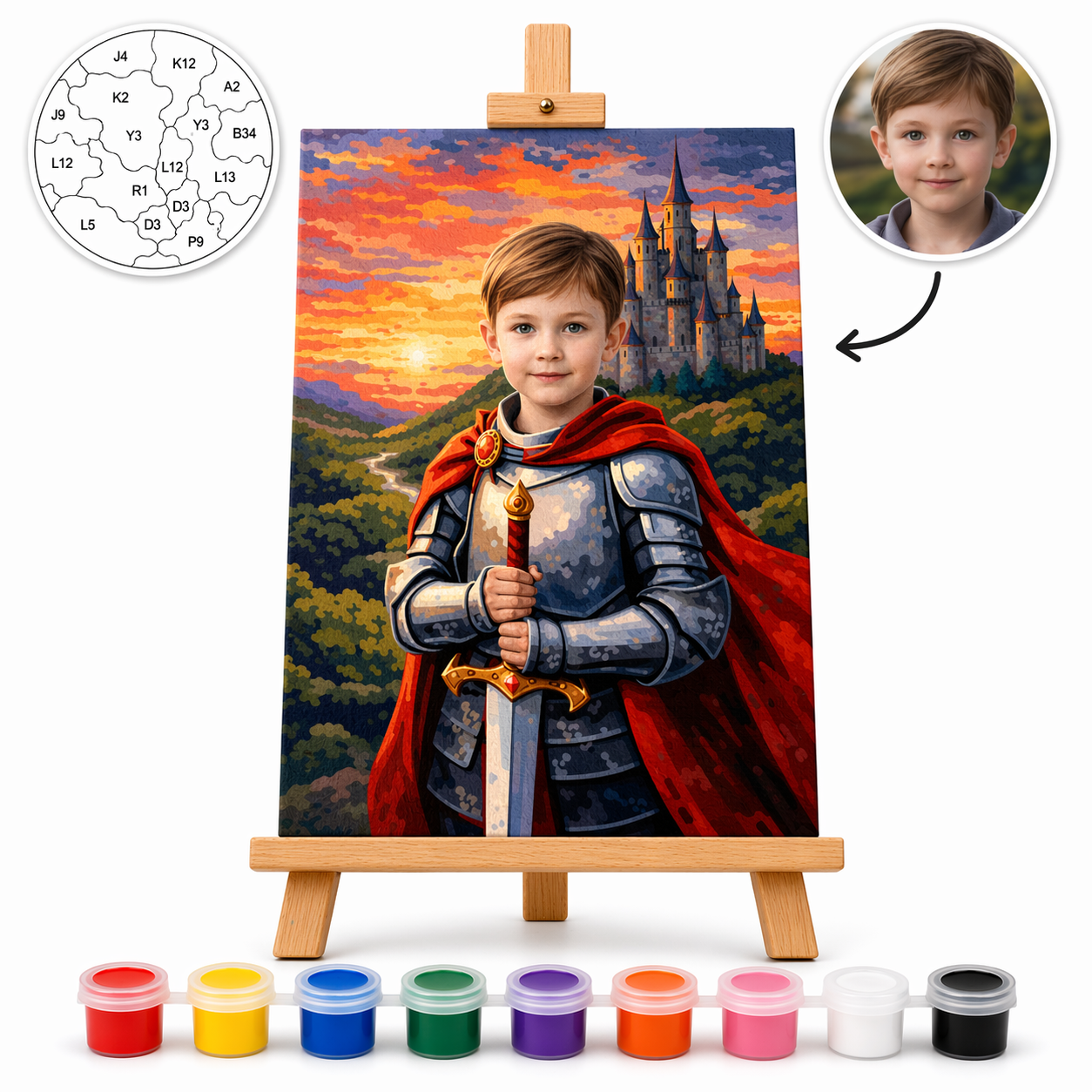 Pictura Personalizata pe Numere – Inima de Cavaler