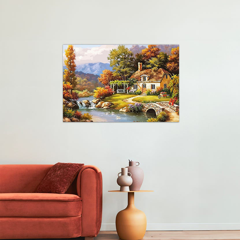 Set Pictură pe numere - Peisaj de Toamnă 60081