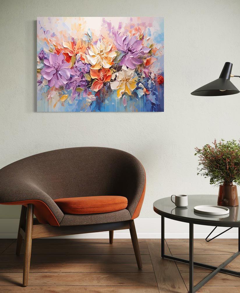 Set Pictură pe numere - Flori Multicolore 6024