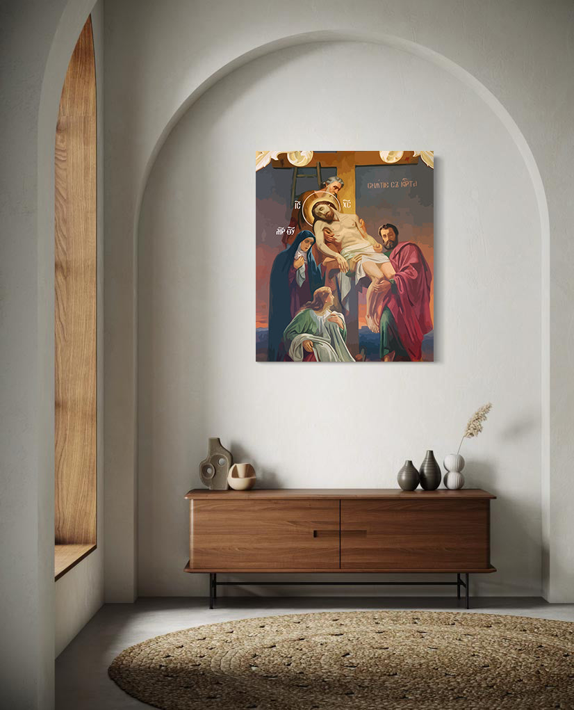 Set Pictură pe numere – Isus Hristos Pe Sfânta Cruce 6034