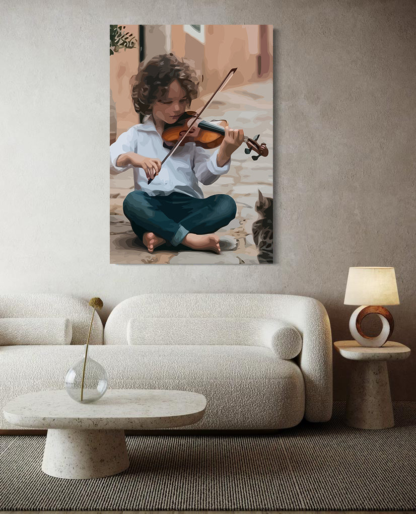 Set Pictură pe numere - Micul Cântăreț