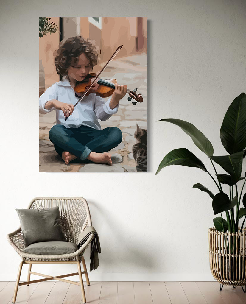 Set Pictură pe numere - Micul Cântăreț