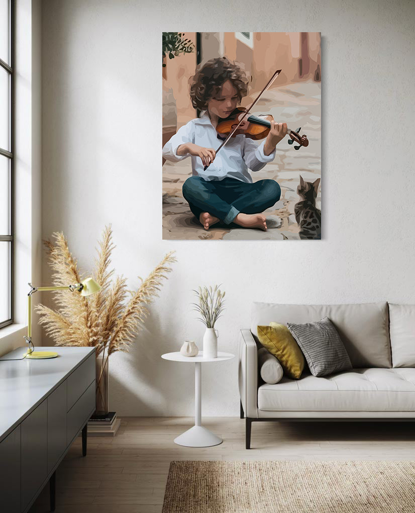 Set Pictură pe numere - Micul Cântăreț