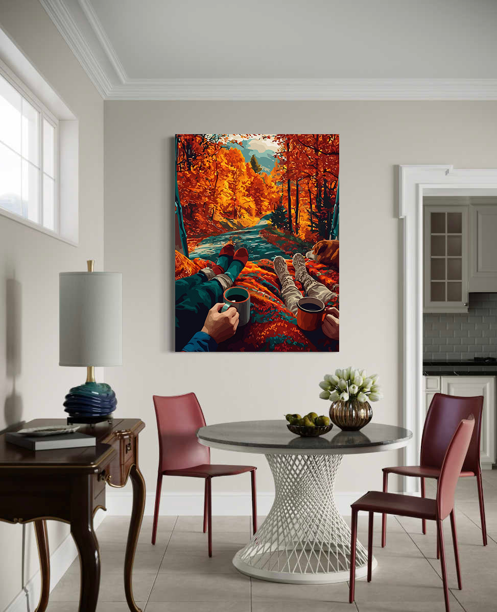 Set Pictură pe numere - Îndrăgostiți Toamna 6054