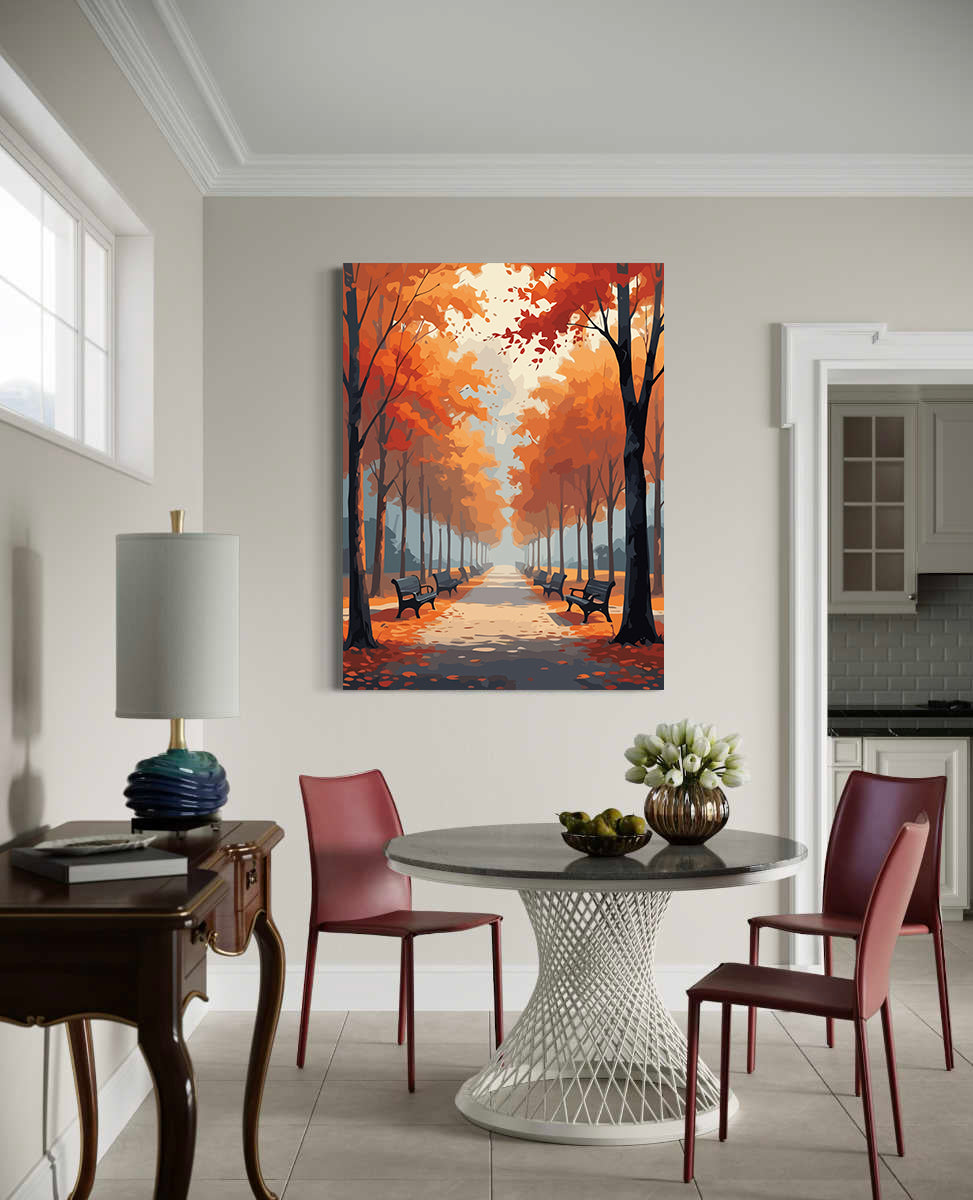 Set Pictură pe numere - Peisaj de Toamna 6055