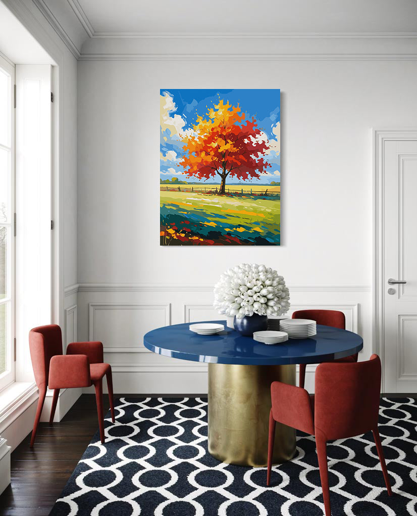 Set Pictură pe numere - Peisaj de Toamnă 6061