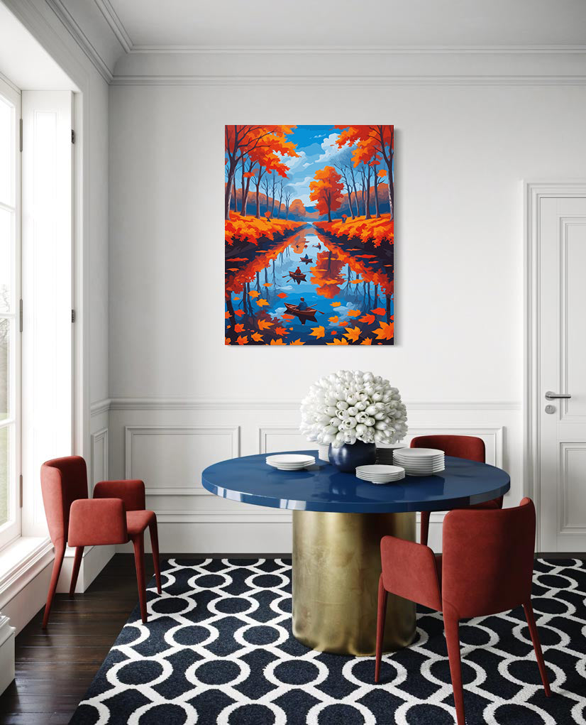 Set Pictură pe numere – Peisaj de Toamnă 6064