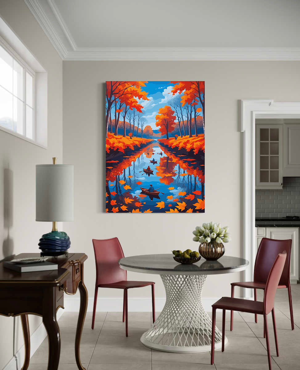 Set Pictură pe numere – Peisaj de Toamnă 6064