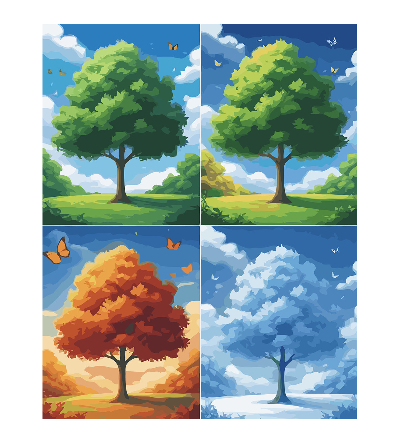 Set Pictură pe numere – Patru Anotimpuri 6065