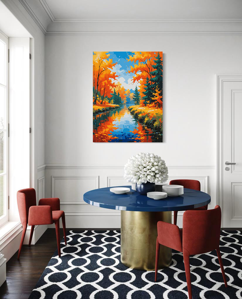 Set Pictură pe numere – Peisaj de Toamnă 6066