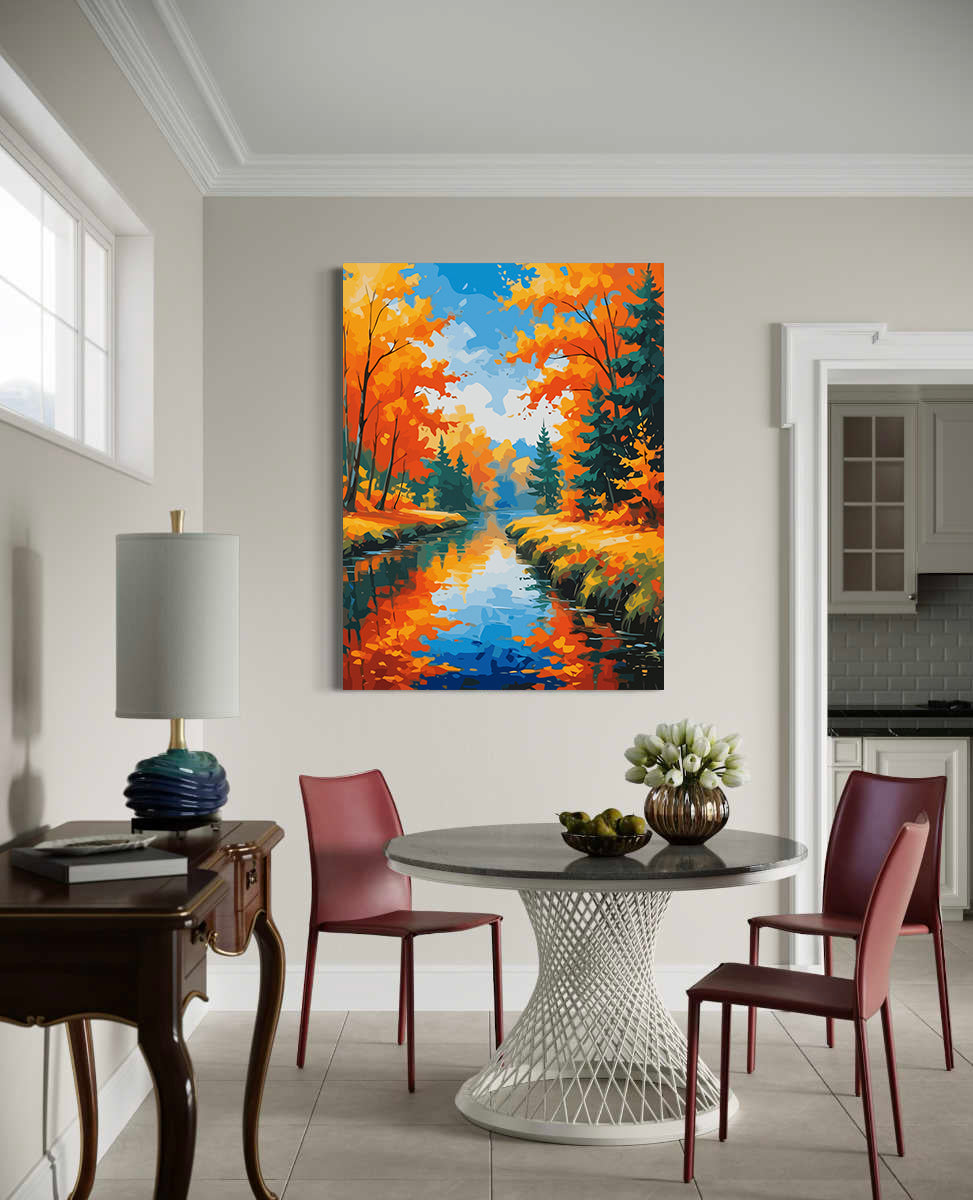 Set Pictură pe numere – Peisaj de Toamnă 6066