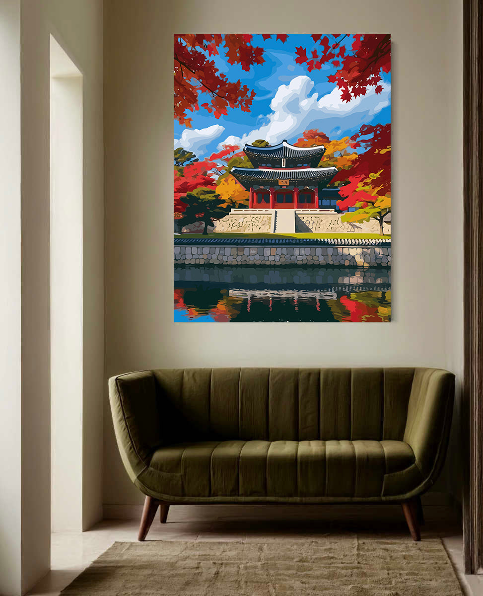 Set Pictură pe numere – Peisaj de Toamnă 6076