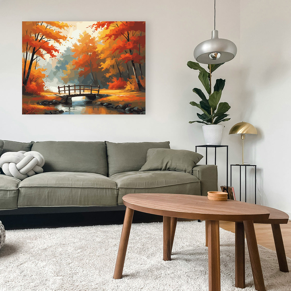 Set Pictură pe numere – Peisaj de Toamnă 6085