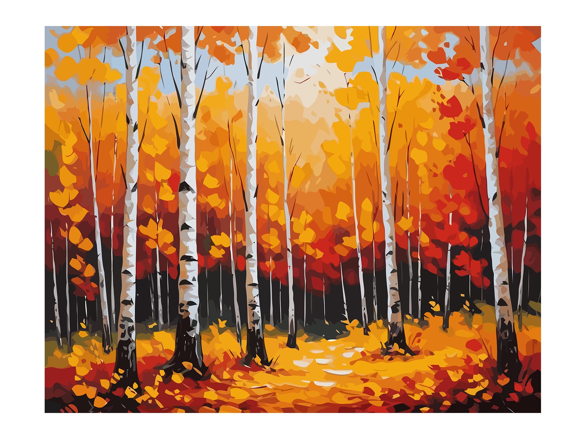 Set Pictură pe numere – Peisaj de Toamnă 6090