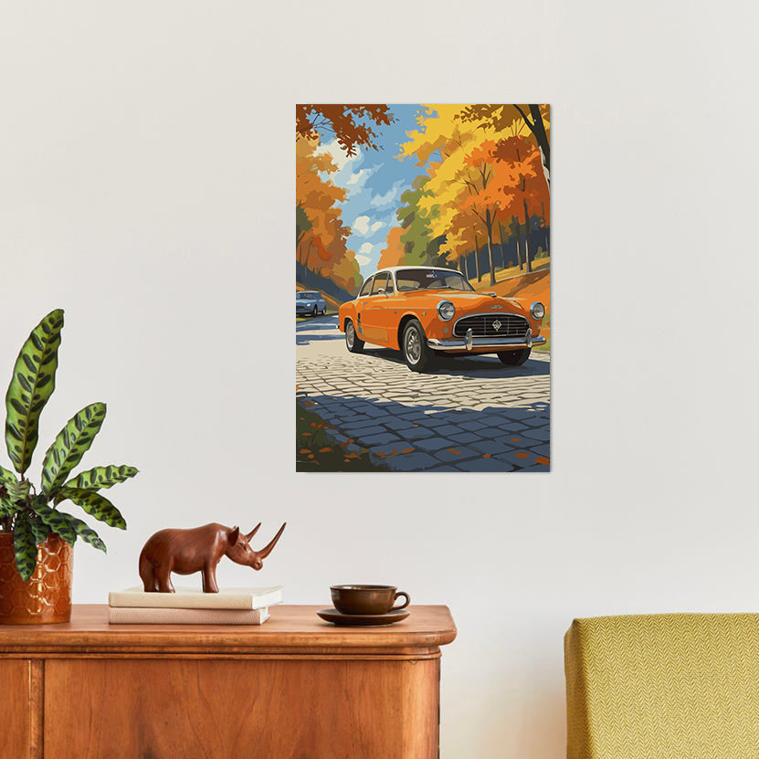 Set Pictură pe numere - Mașină Retro Toamna 6092