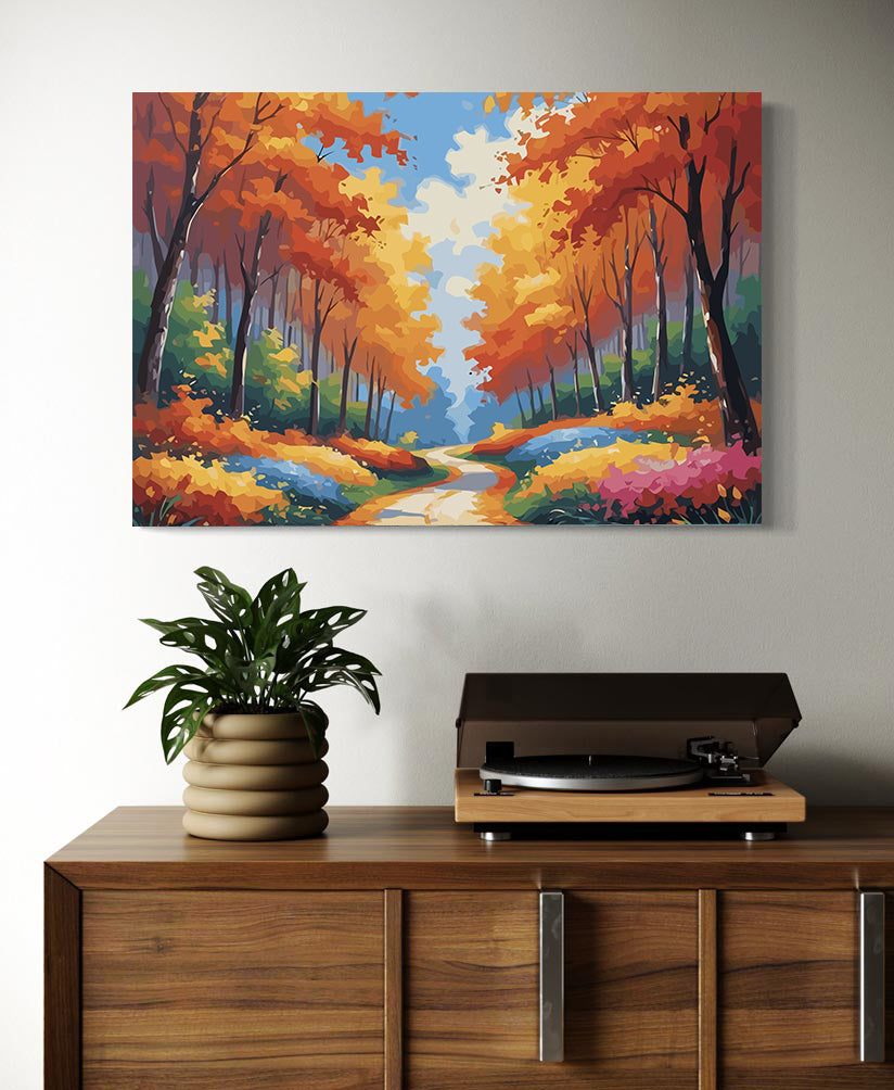 Set Pictură pe numere – Peisaj de Toamnă 6106