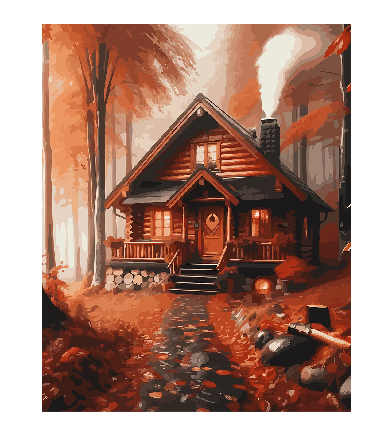 Set Pictură pe numere – Căsuță în Pădure 6108