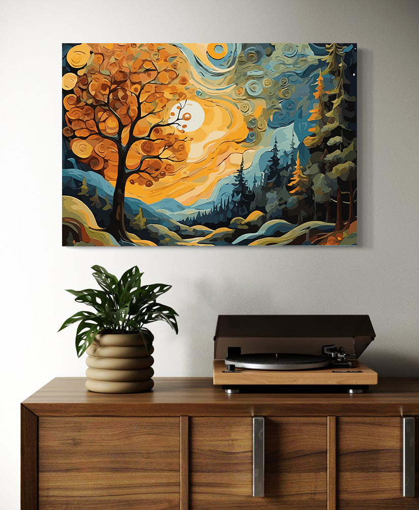 Set Pictură pe numere – Peisaj de Toamnă 6112